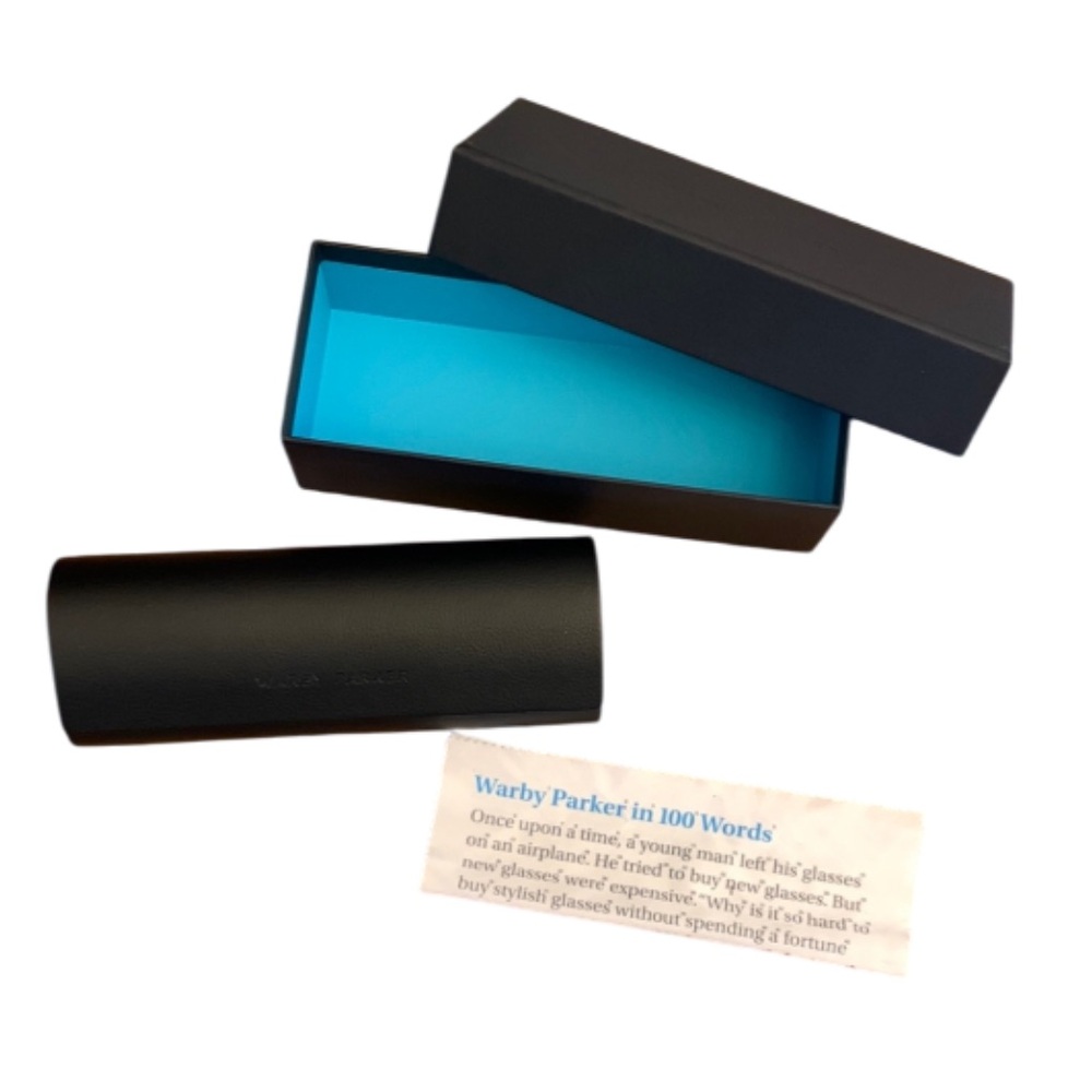 Warby Parker Glasses Case, Cleaning Cloth & Outer Box